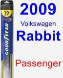 Passenger Wiper Blade for 2009 Volkswagen Rabbit - Hybrid