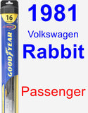 Passenger Wiper Blade for 1981 Volkswagen Rabbit - Hybrid