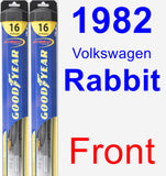 Front Wiper Blade Pack for 1982 Volkswagen Rabbit - Hybrid