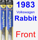 Front Wiper Blade Pack for 1983 Volkswagen Rabbit - Hybrid