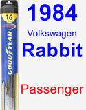 Passenger Wiper Blade for 1984 Volkswagen Rabbit - Hybrid