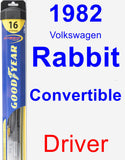 Driver Wiper Blade for 1982 Volkswagen Rabbit Convertible - Hybrid