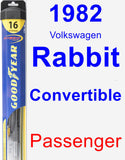 Passenger Wiper Blade for 1982 Volkswagen Rabbit Convertible - Hybrid