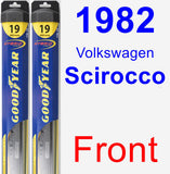 Front Wiper Blade Pack for 1982 Volkswagen Scirocco - Hybrid