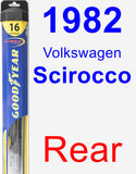 Rear Wiper Blade for 1982 Volkswagen Scirocco - Hybrid