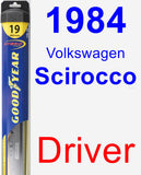 Driver Wiper Blade for 1984 Volkswagen Scirocco - Hybrid