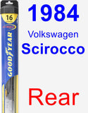 Rear Wiper Blade for 1984 Volkswagen Scirocco - Hybrid