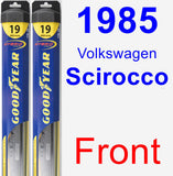 Front Wiper Blade Pack for 1985 Volkswagen Scirocco - Hybrid