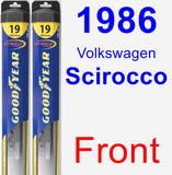 Front Wiper Blade Pack for 1986 Volkswagen Scirocco - Hybrid