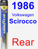 Rear Wiper Blade for 1986 Volkswagen Scirocco - Hybrid