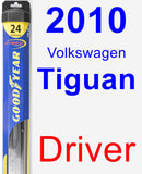 Driver Wiper Blade for 2010 Volkswagen Tiguan - Hybrid