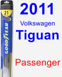 Passenger Wiper Blade for 2011 Volkswagen Tiguan - Hybrid