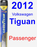 Passenger Wiper Blade for 2012 Volkswagen Tiguan - Hybrid