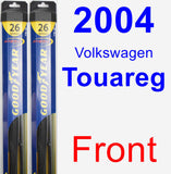 Front Wiper Blade Pack for 2004 Volkswagen Touareg - Hybrid