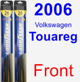 Front Wiper Blade Pack for 2006 Volkswagen Touareg - Hybrid