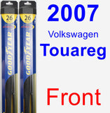 Front Wiper Blade Pack for 2007 Volkswagen Touareg - Hybrid