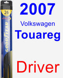 Driver Wiper Blade for 2007 Volkswagen Touareg - Hybrid