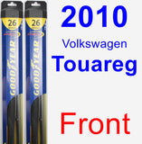 Front Wiper Blade Pack for 2010 Volkswagen Touareg - Hybrid