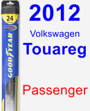 Passenger Wiper Blade for 2012 Volkswagen Touareg - Hybrid