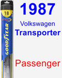 Passenger Wiper Blade for 1987 Volkswagen Transporter - Hybrid