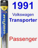 Passenger Wiper Blade for 1991 Volkswagen Transporter - Hybrid