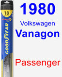 Passenger Wiper Blade for 1980 Volkswagen Vanagon - Hybrid