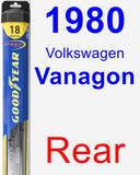 Rear Wiper Blade for 1980 Volkswagen Vanagon - Hybrid