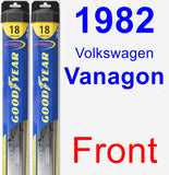 Front Wiper Blade Pack for 1982 Volkswagen Vanagon - Hybrid