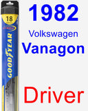 Driver Wiper Blade for 1982 Volkswagen Vanagon - Hybrid