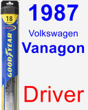 Driver Wiper Blade for 1987 Volkswagen Vanagon - Hybrid