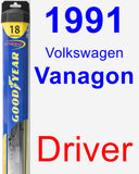 Driver Wiper Blade for 1991 Volkswagen Vanagon - Hybrid