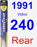 Rear Wiper Blade for 1991 Volvo 240 - Hybrid