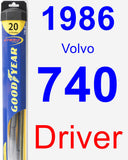 Driver Wiper Blade for 1986 Volvo 740 - Hybrid