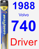 Driver Wiper Blade for 1988 Volvo 740 - Hybrid