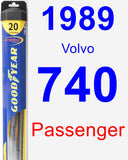 Passenger Wiper Blade for 1989 Volvo 740 - Hybrid