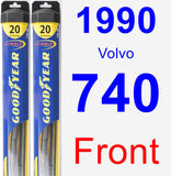 Front Wiper Blade Pack for 1990 Volvo 740 - Hybrid