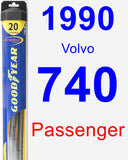 Passenger Wiper Blade for 1990 Volvo 740 - Hybrid