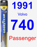 Passenger Wiper Blade for 1991 Volvo 740 - Hybrid