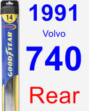 Rear Wiper Blade for 1991 Volvo 740 - Hybrid