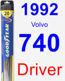 Driver Wiper Blade for 1992 Volvo 740 - Hybrid