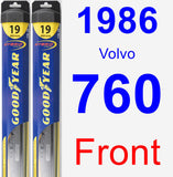 Front Wiper Blade Pack for 1986 Volvo 760 - Hybrid