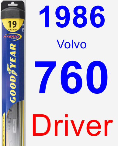 Driver Wiper Blade for 1986 Volvo 760 - Hybrid