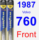 Front Wiper Blade Pack for 1987 Volvo 760 - Hybrid