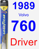 Driver Wiper Blade for 1989 Volvo 760 - Hybrid