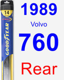 Rear Wiper Blade for 1989 Volvo 760 - Hybrid