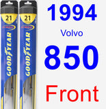 Front Wiper Blade Pack for 1994 Volvo 850 - Hybrid