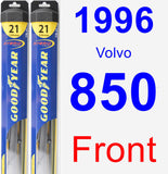 Front Wiper Blade Pack for 1996 Volvo 850 - Hybrid