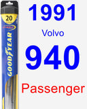 Passenger Wiper Blade for 1991 Volvo 940 - Hybrid
