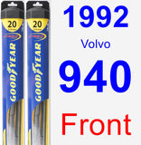 Front Wiper Blade Pack for 1992 Volvo 940 - Hybrid