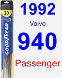 Passenger Wiper Blade for 1992 Volvo 940 - Hybrid